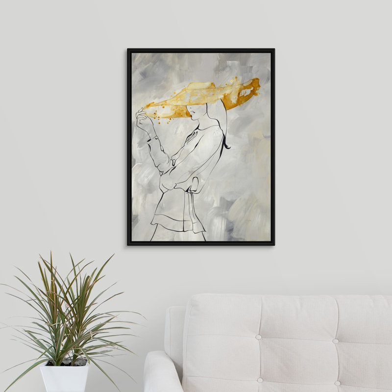 « new mode plate ii », peinture sur toile, H 25,7 po x l 19,7 po x p 1,75 po, Cadre flottant noir