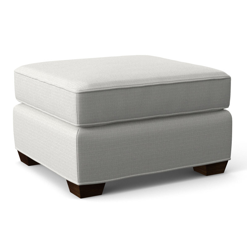 Colton Ottoman, White Polyester 71608L11, Tribeca