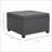Ottoman with Storage, Slate Gray Tufted Fabric | Eucalyptus Wood Frame | Secure Hinge | Living Room/Entryway/Bedroom | Wood | Black