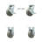 5 Inch Thermoplastic Rubber Caster Set with 2 Brakes/Swivel Lock 2 Rigid SCC/SCC-30CS520-TPRRF-TLB-BSL-2-R-2
