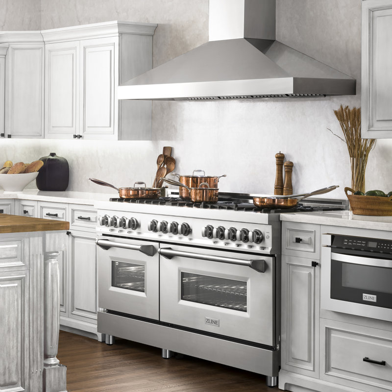 ZLINE 60" Legacy Dual Fuel Range, Red Matte Stainless Steel