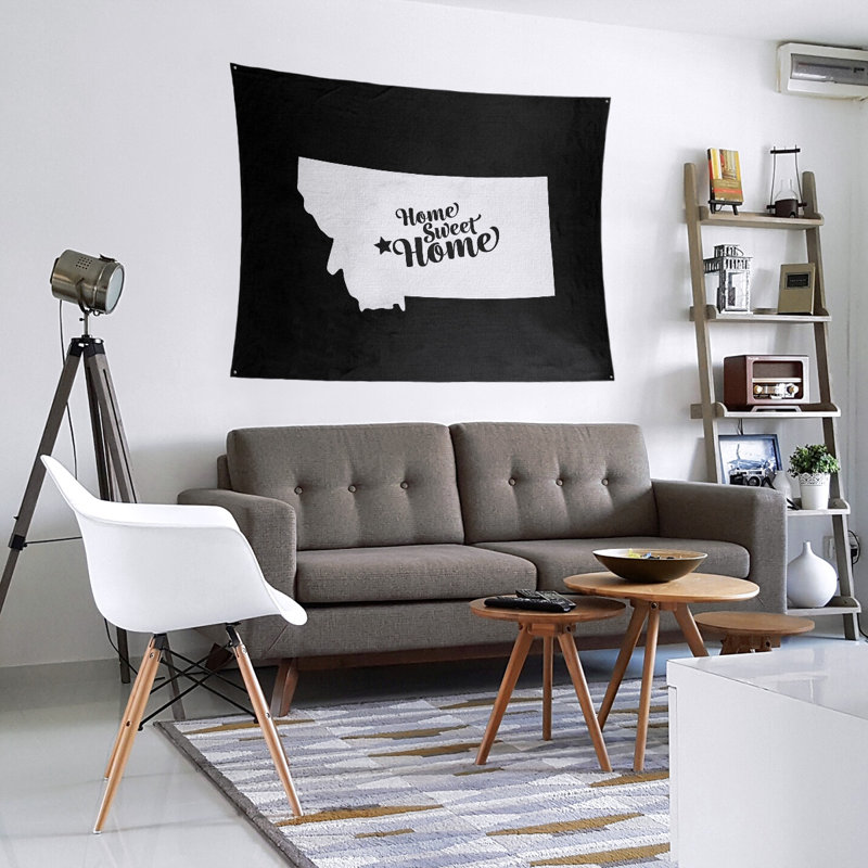 Tapisserie Home Sweet Helena, H 27,5 po x l 37,5 po, Noir