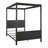 Sunel Black Finish Metal Canopy Bed - Queen