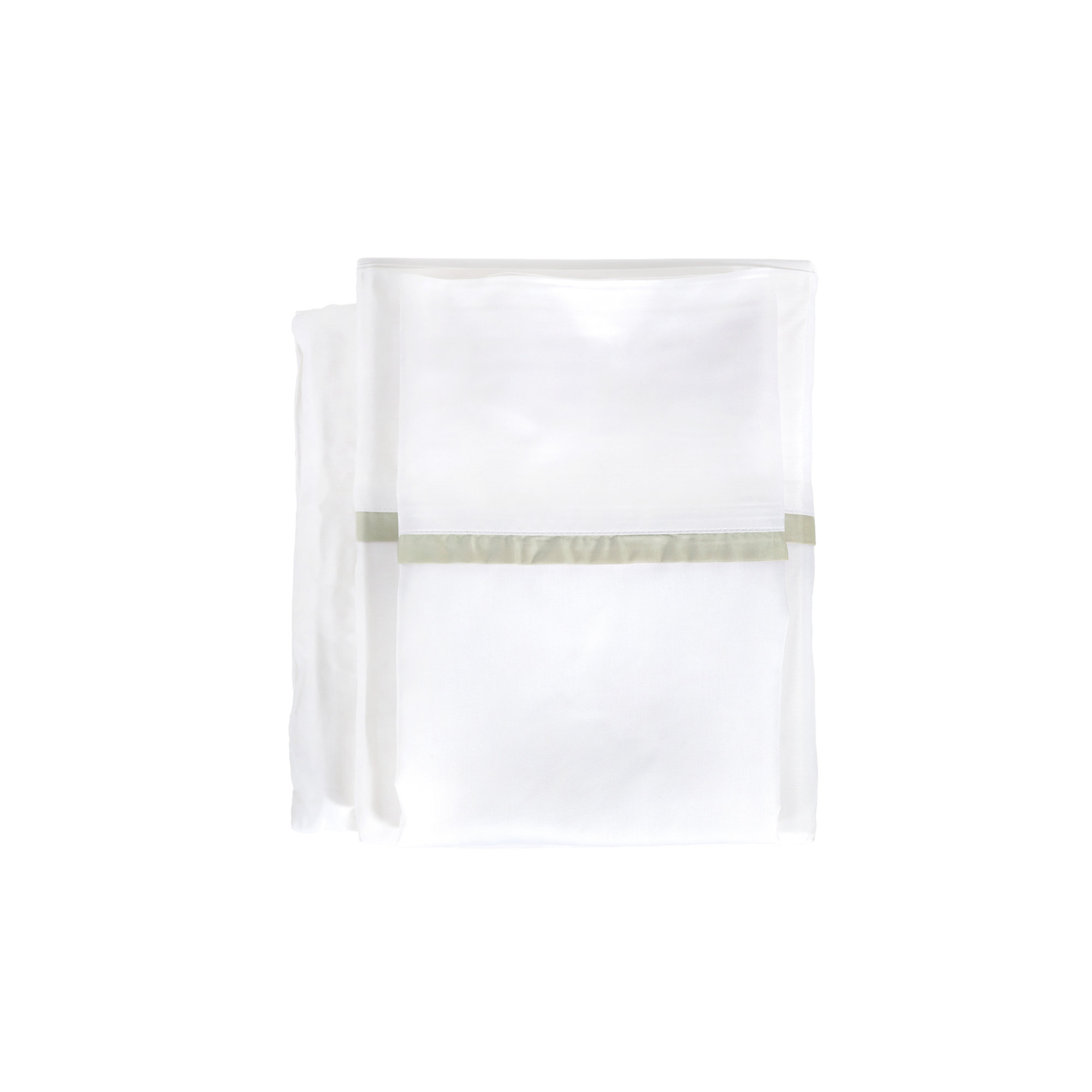 Langston Rayon From Bamboo Machine Woven Sheet Set, White/Sea Glass, Queen