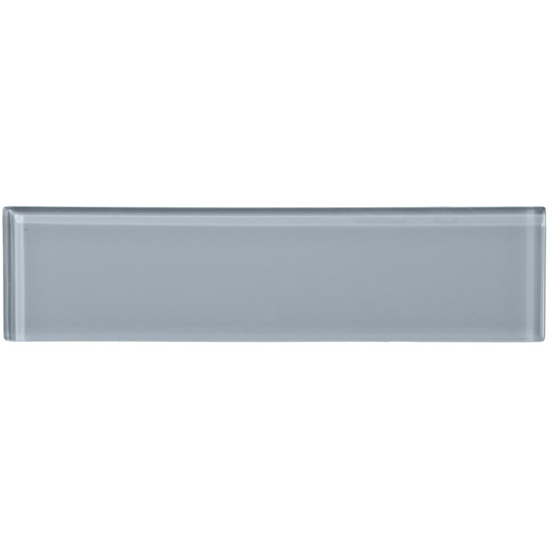 2in.x8in. Glass Subway Tile, Aqua Blue Gloss
