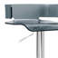 Tabouret pivotant 360 ° - gris et acrylique, base en métal, surface en acrylique