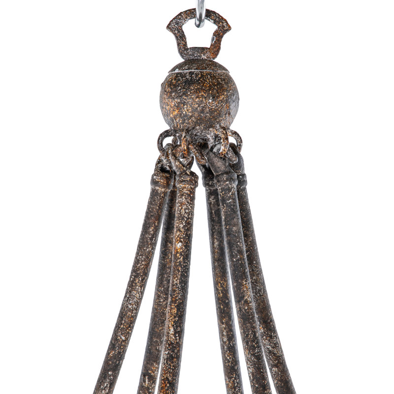 Nakita 6 - Light Candle Style Chandelier, Rust Brown