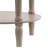Meadville Wood Whitewashed Oval 1 Drawer and 1 Shelf Side End Light Brown Accent Table with Turned Legs