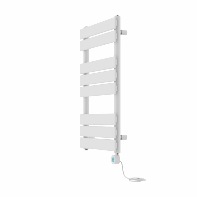 Flat Panel Towel Rail Heated Towel Rails, White, 80cm H x 45cm W x 6.2cm D