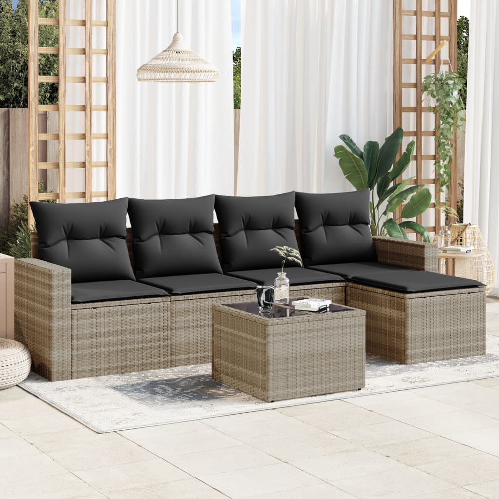 Lounge-Set Rawlinson aus Polyrattan mit Polster