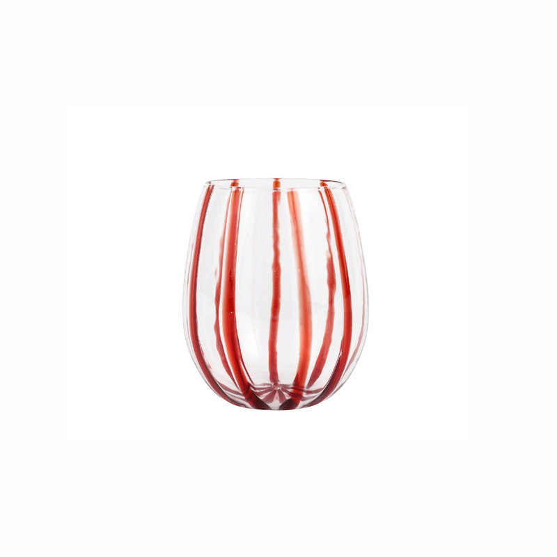 Nuovo Stripe 10oz. Handmade Wine Glass