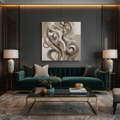 Abstrait art figuratif sur toile 27 gris