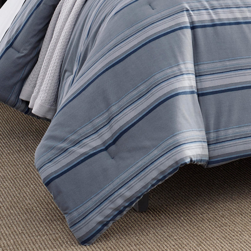 Nautica Eastbury Grey Comforter Set, King Comforter + 2 Shams