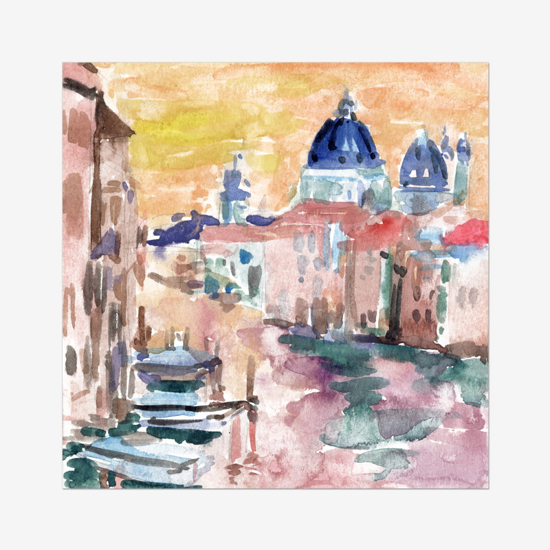 River City IV by Melissa Wang - Painting, 30cm H x 30cm W, Wrapped Canvas
