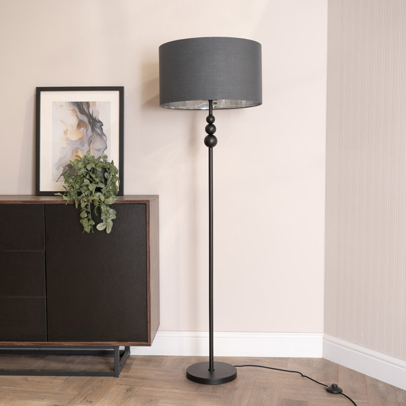 Dawsin 145cm Traditional Floor Lamp, Matte, No, Grey