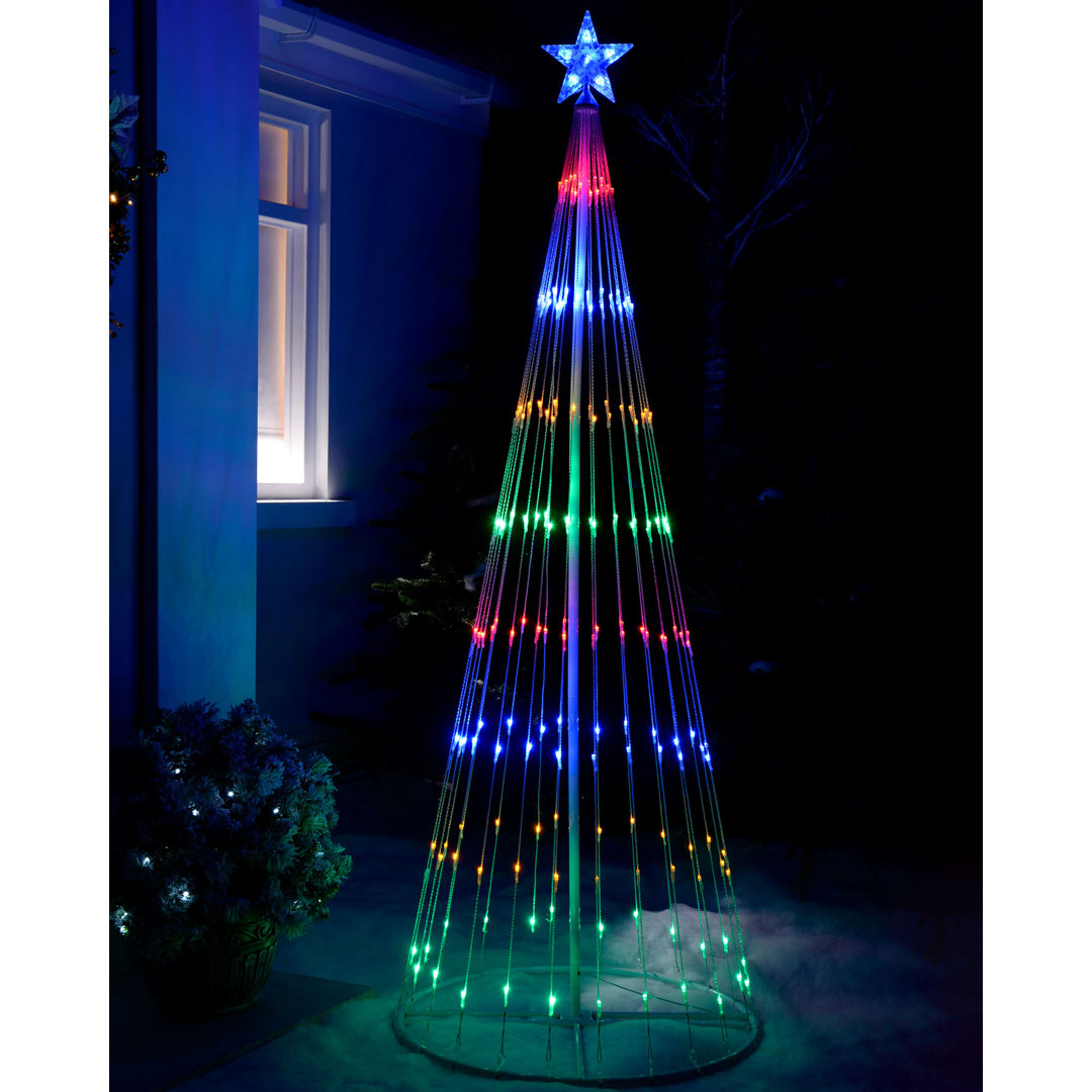 Leuchtdekoration LED-Weihnachtsbaum in Bunt