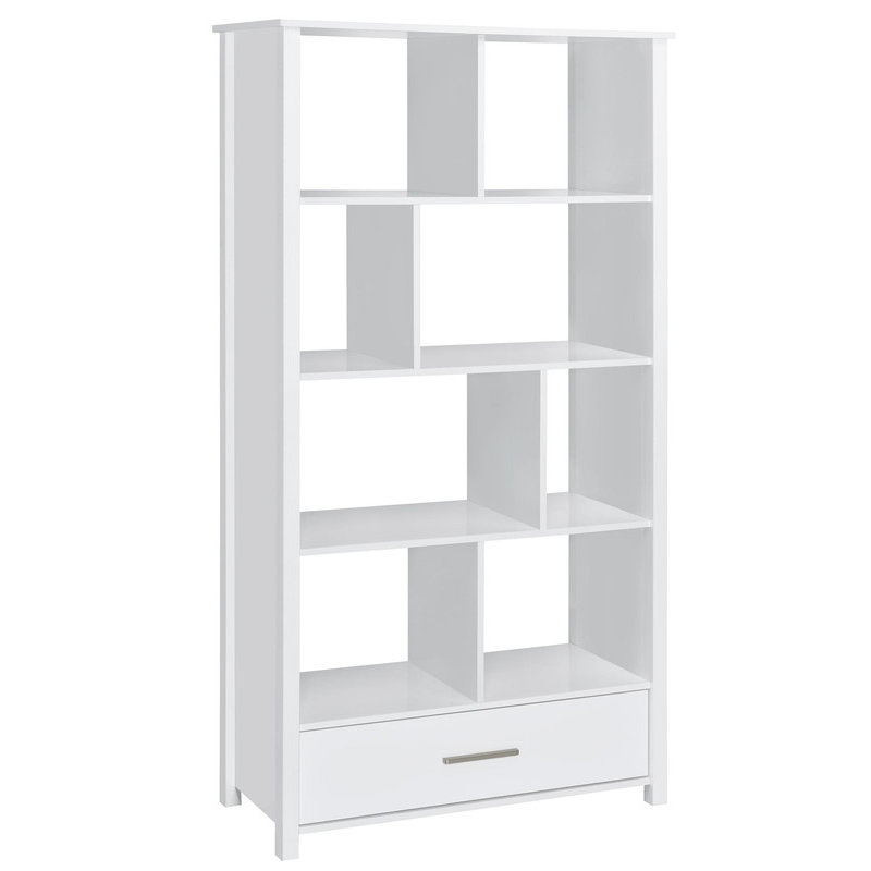 Bibliothèque haute brillance à 4 niveaux, Blanc