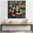 Traditional Bear Reading in Library by The Creative Bunch Studio Framed Canvas Wall Art Print-44568911