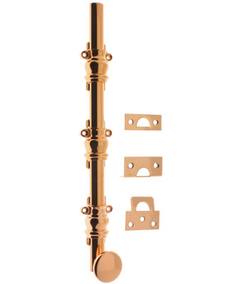 Solid Brass 12" Ornamental Bolt