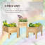 Ensemble de 3 jardinières surélevées Outsunny