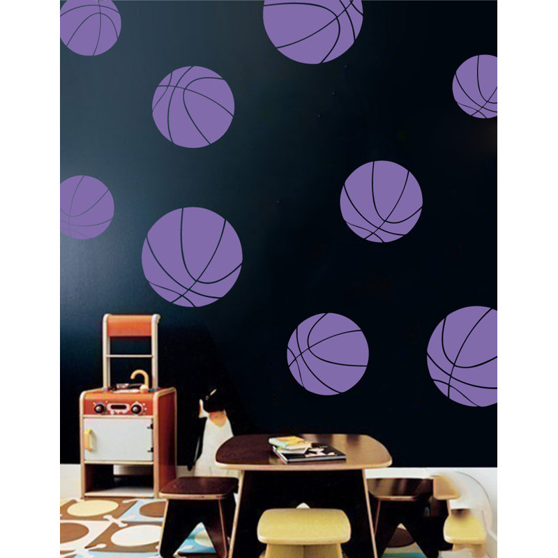 Décalcomanie murale baskets, H 30 po x l 30 po x P 0,01 po, Lavande