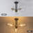 Kaynen 3-Light Modern Sputnik Semi Flush Mount With Ribbed Glass Shades-1970598674
