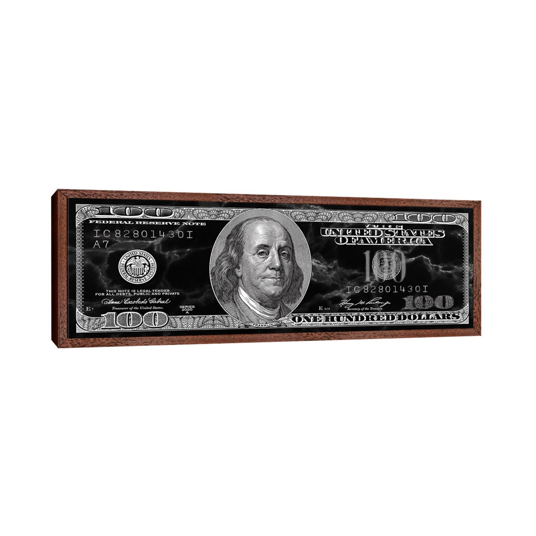 Hundred Dollar Bill - Panoramic Painting on Canvas