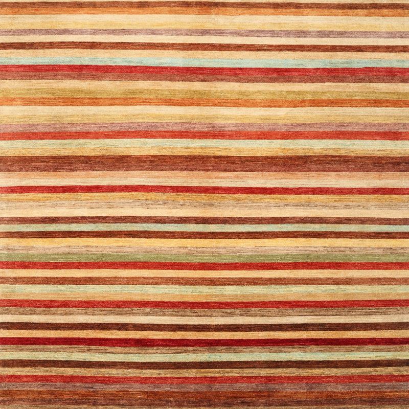 Striped Indoor Rug, Square 3'