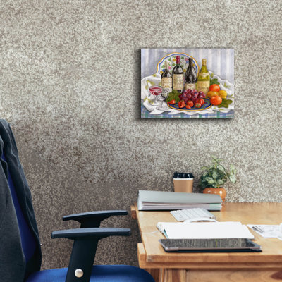  «Wine Bottles» par Gale Pitt, art mural sur toile, 16 po x 12 po