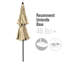 Ensemble de salle à manger long pour 4 personnes 37 "avec parasol Leonard-100187956