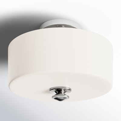 Nula 2 Light Glass Semi Flush Mount