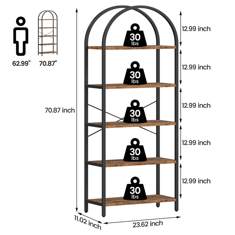 Geometric Bookcase, Brown