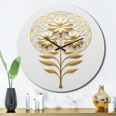 Horloge murale Rashpal - Abstract Botanicals