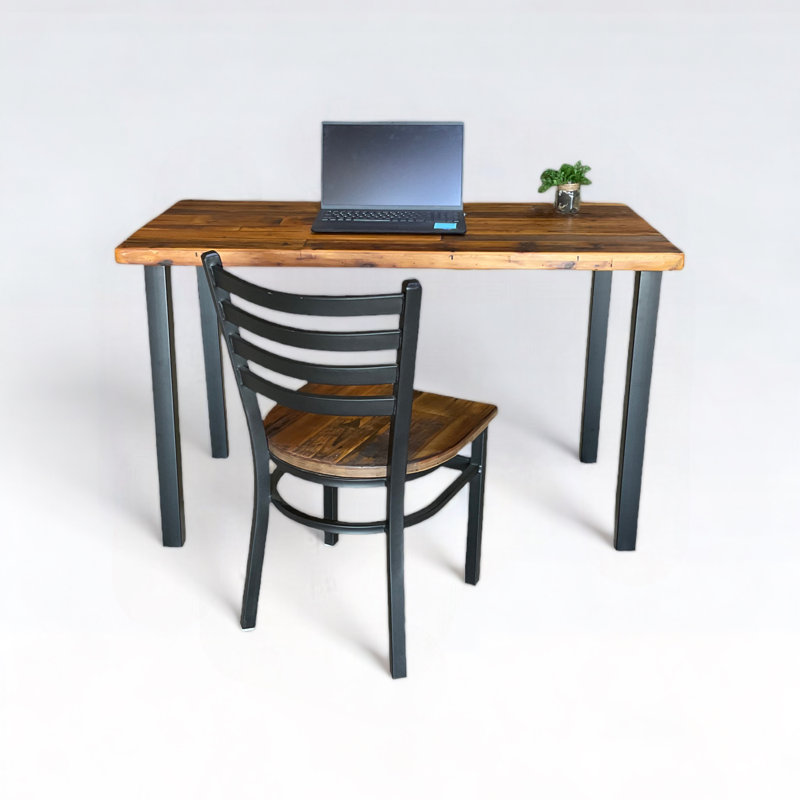 Reclaimed Wood Desk, 30" H x 48" W x 24" D