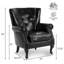 24"W Faux Leather Wingback Chair-1847610319
