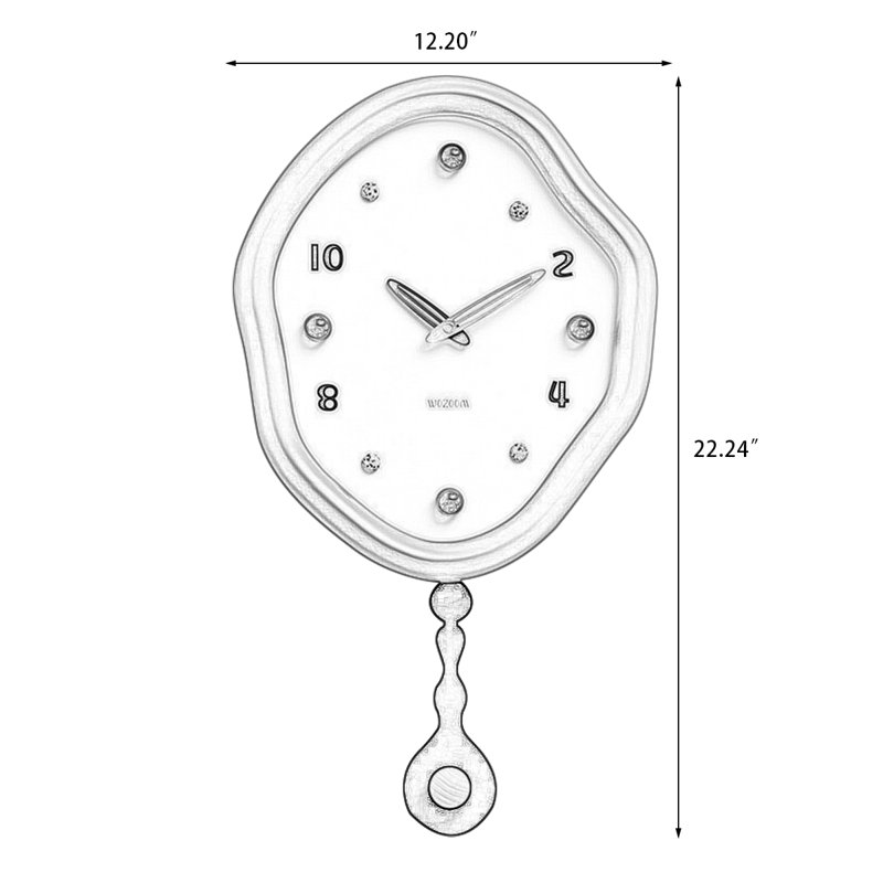 Black Irregular Pendulum Wall Clocks