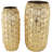 Braseby Metal Tall Decorative Gold Vase with Grooved Patterns Set-1697063650