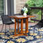 3 pi. Table de patio pliante brune en bois