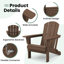 Chaise Adirondack pliable en PEHD Clitheroe-879525380