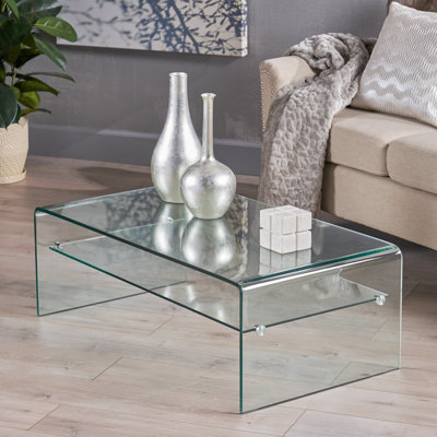 COFFEE TABLE 12MM TEMPERED BENT GLASS ,8MM SHELF GLASS