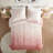 Shaggy Long Fur Ombre Comforter Mini Set - Ultra Plush Faux Mink Bedding Set with Dustproof Hypoallergenic Polyester Filling for Bedding Ensemble-112517372