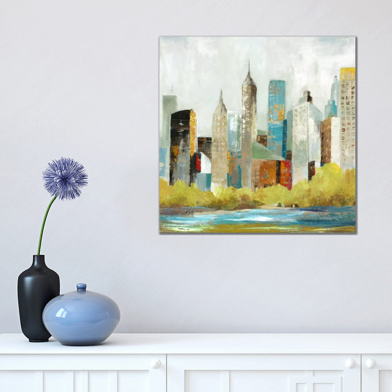 Hudson Ferry I by Allison Pearce - Wrapped Canvas Painting, 45.72 cm H x 45.72 cm W x 3.175 cm D