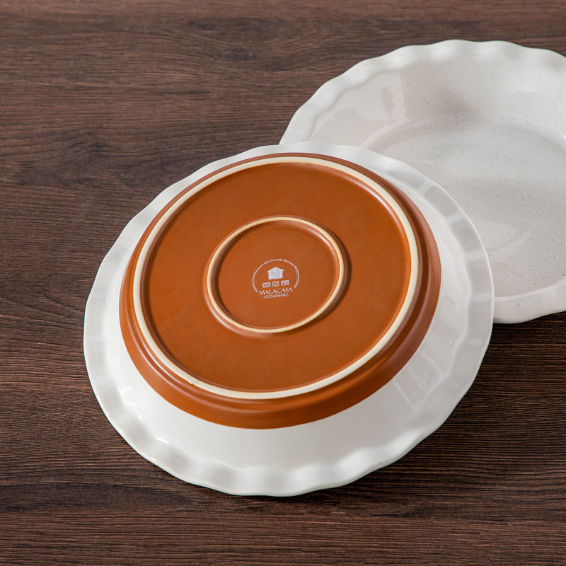 MALACASA Nonstick Stoneware Pie Pan