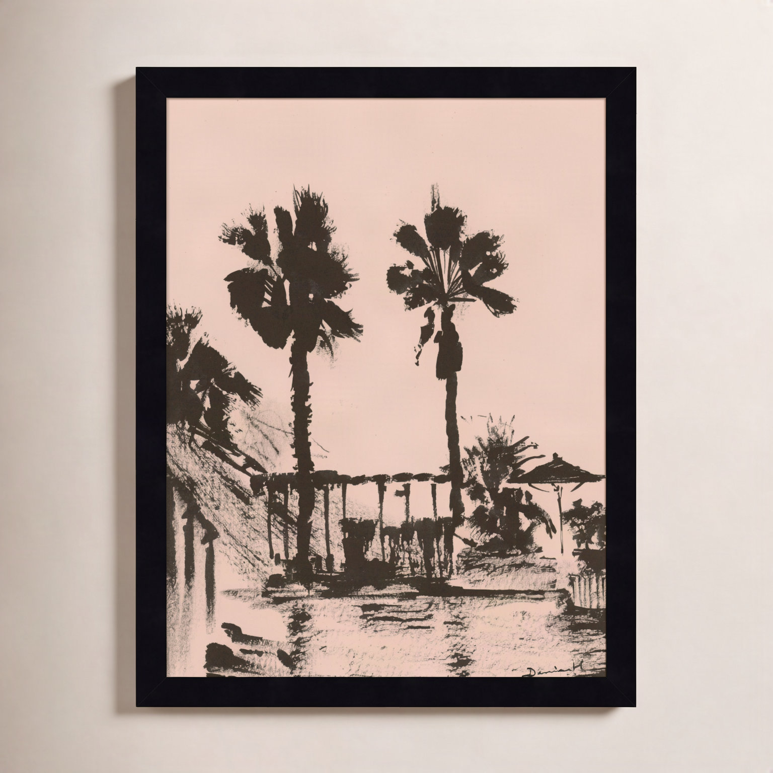 Holiday Print by Dan Hobday, Black, 17" H x 13" W