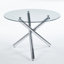 Ensemble repas Mid-Century avec plateau en verre et pieds en métal, idéal pour 4 à 6 personnes, alliant style et fonctionnalité-1578108739-1578108797