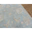 Tapis oriental bleu Oushak noué à la main bleu ciel délavé à la main