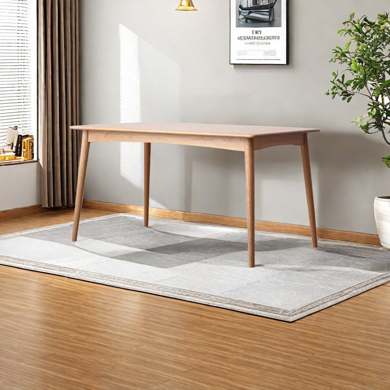 Table rectangulaire en bois massif domestique simple, L 31,49 po x L 55,11 po