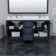 72'' Double Bathroom Vanity with Genuine Marble Top with Mirror