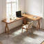 Bureau en bois massif en L Burlywood
