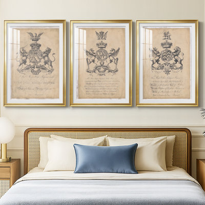 Peerage of England II - reproduction sur mesure encadrée de qualité supérieure - 3 pièces